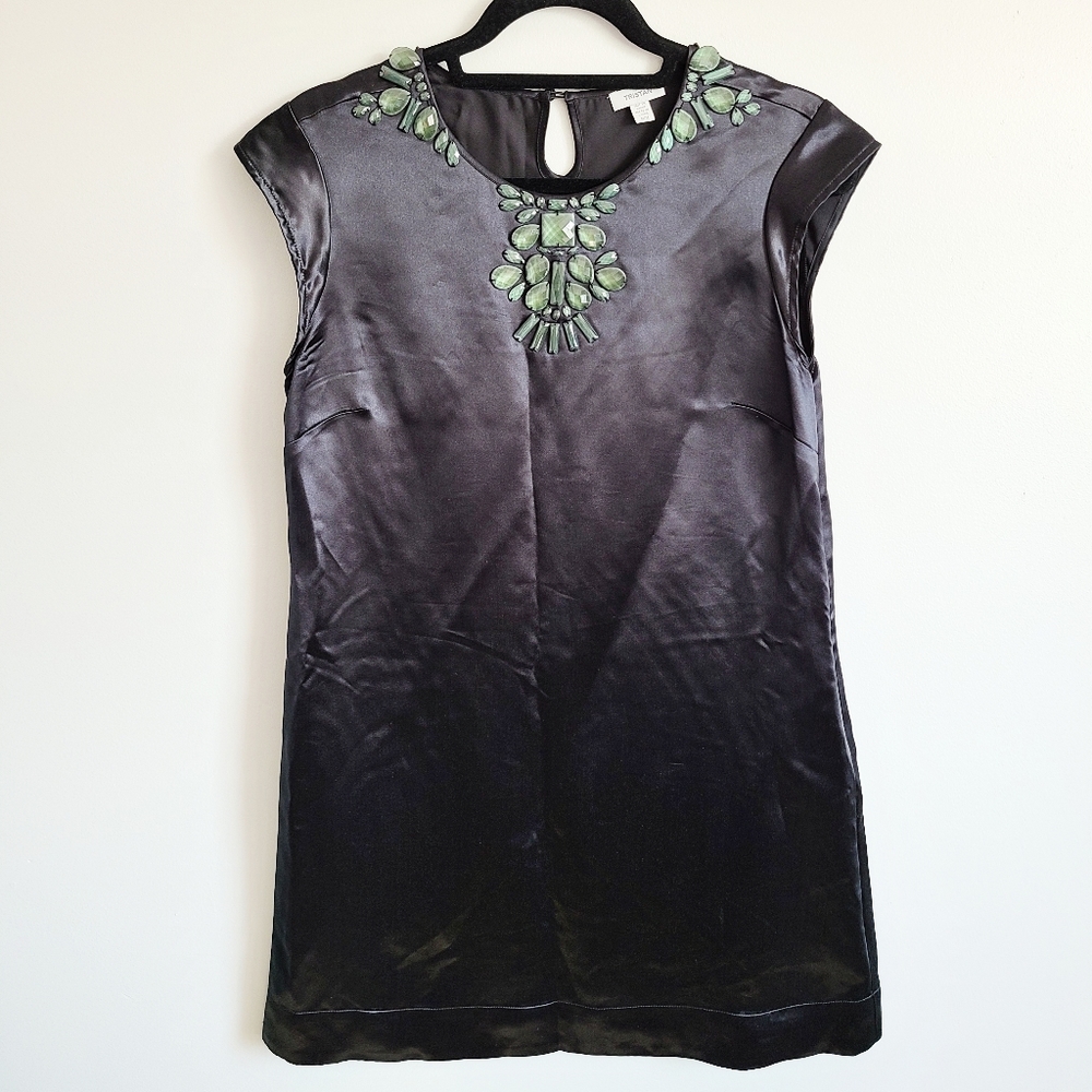 TRISTAN Short Sleeve Black Dress Size Medium
